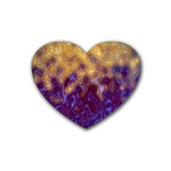 Fractal Rendering Background Rubber Coaster (heart)  by Sapixe