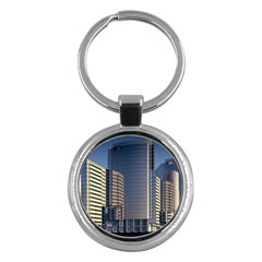 Skyscraper Skyscrapers Building Key Chains (round)  by Sapixe