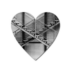 Architecture Stairs Steel Abstract Heart Magnet by Sapixe