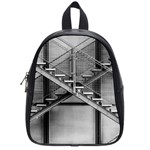 Architecture Stairs Steel Abstract School Bag (Small) Front