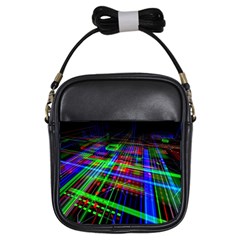 Electronics Board Computer Trace Girls Sling Bags by Sapixe