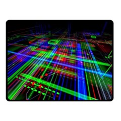 Electronics Board Computer Trace Double Sided Fleece Blanket (small)  by Sapixe