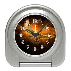 Art Creative Graphic Arts Owl Travel Alarm Clocks