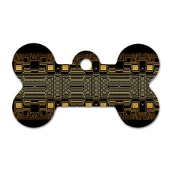 Board Digitization Circuits Dog Tag Bone (two Sides)