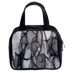 Abstract Black And White Background Classic Handbags (2 Sides)