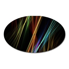 Lines Rays Background Light Oval Magnet by Sapixe