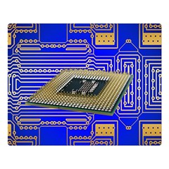 Processor Cpu Board Circuits Double Sided Flano Blanket (large) 