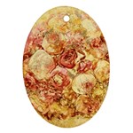Vintage Digital Graphics Flower Ornament (Oval) Front