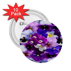 Graphic Background Pansy Easter 2 25  Buttons (10 Pack)  by Sapixe