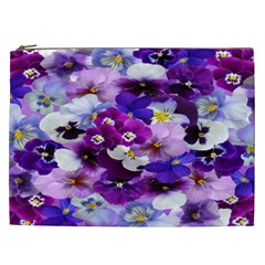 Graphic Background Pansy Easter Cosmetic Bag (xxl) 