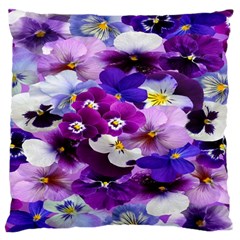 Graphic Background Pansy Easter Standard Flano Cushion Case (one Side) by Sapixe