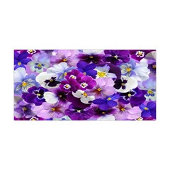 Graphic Background Pansy Easter Yoga Headband by Sapixe