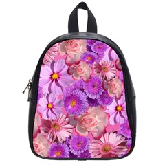 Flowers Blossom Bloom Nature Color School Bag (small)