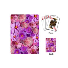 Flowers Blossom Bloom Nature Color Playing Cards (mini)  by Sapixe