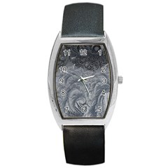 Abstract Art Decoration Design Barrel Style Metal Watch