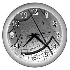 Graphic Design Background Wall Clocks (Silver) 