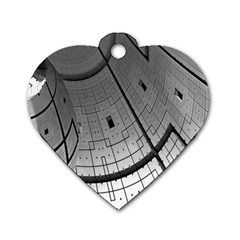 Graphic Design Background Dog Tag Heart (One Side)