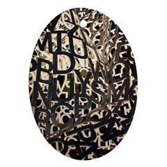 Pattern Design Texture Wallpaper Oval Ornament (two Sides) by Sapixe