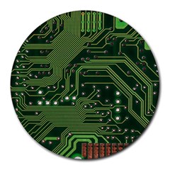 Board Computer Chip Data Processing Round Mousepads