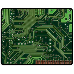 Board Computer Chip Data Processing Fleece Blanket (medium) 