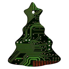Board Computer Chip Data Processing Christmas Tree Ornament (two Sides) by Sapixe