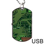 Board Computer Chip Data Processing Dog Tag USB Flash (Two Sides) Back