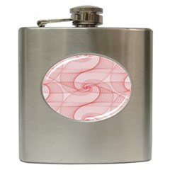 Red Pattern Abstract Background Hip Flask (6 Oz)