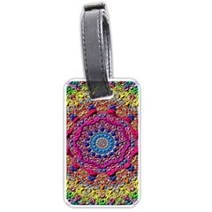 Background Fractals Surreal Design Luggage Tags (one Side) 