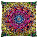 Background Fractals Surreal Design Large Cushion Case (Two Sides) Front