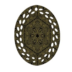 Texture Background Mandala Ornament (oval Filigree) by Sapixe