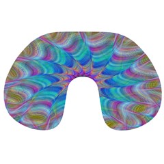 Fractal Curve Decor Twist Twirl Travel Neck Pillows by Sapixe