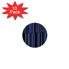 Shades Of Blue Stripes Striped Pattern 1  Mini Buttons (10 Pack)  by yoursparklingshop