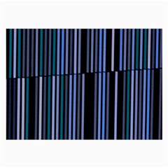 Shades Of Blue Stripes Striped Pattern Large Glasses Cloth (2-side) by yoursparklingshop