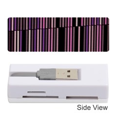 Shades Of Pink And Black Striped Pattern Memory Card Reader (stick)  by yoursparklingshop