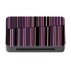 Shades Of Pink And Black Striped Pattern Memory Card Reader With Cf by yoursparklingshop