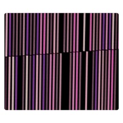 Shades of Pink and Black Striped Pattern Double Sided Flano Blanket (Small) 