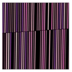 Shades Of Pink And Black Striped Pattern Large Satin Scarf (square) by yoursparklingshop