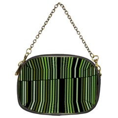 Shades Of Green Stripes Striped Pattern Chain Purses (two Sides)  by yoursparklingshop