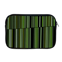 Shades Of Green Stripes Striped Pattern Apple Macbook Pro 17  Zipper Case by yoursparklingshop