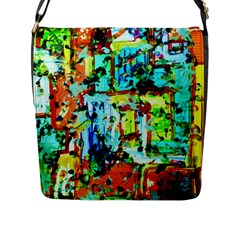 Birds   Caged And Free Flap Messenger Bag (l)  by bestdesignintheworld