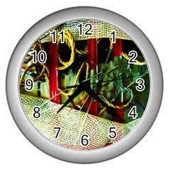 Hidden Strings Of Purity 13 Wall Clocks (silver)  by bestdesignintheworld