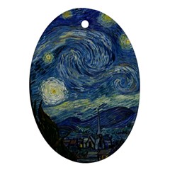 The Starry Night  Ornament (oval) by Valentinaart