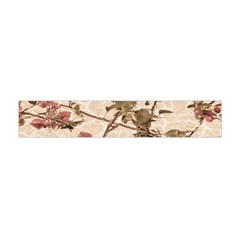 Textured Vintage Floral Design Flano Scarf (mini) by dflcprints