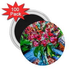 Paint, Flowers And Book 2 25  Magnets (100 Pack)  by bestdesignintheworld