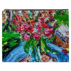 Paint, Flowers And Book Cosmetic Bag (xxxl)  by bestdesignintheworld