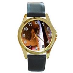 Colors And Fabrics 28 Round Gold Metal Watch