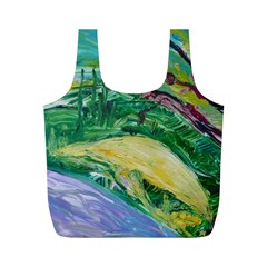 Yellow Boat And Coral Tree Full Print Recycle Bags (m)  by bestdesignintheworld