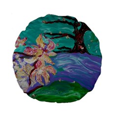Magnolia By The River Bank Standard 15  Premium Flano Round Cushions by bestdesignintheworld