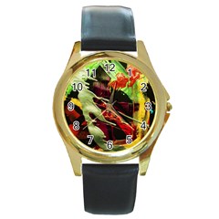 Enigma 1 Round Gold Metal Watch by bestdesignintheworld