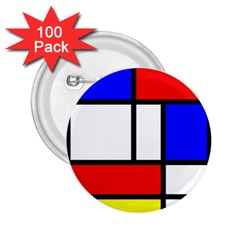 Piet Mondrian Mondriaan Style 2 25  Buttons (100 Pack)  by yoursparklingshop